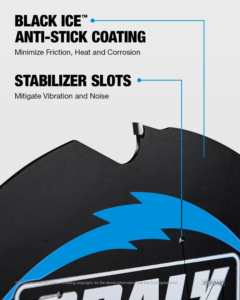 CRALY 7-1/4 Inch 4 Teeth Hardie Fiber Cement Circular Saw Blade, 5/8 Inch Arbor, Polycrystalline Diamond Tipped (PCD), Thin Kerf, Black Ice™ Coating, for Laminate Flooring, 3-Pack(C0704FC-3) - Image 3
